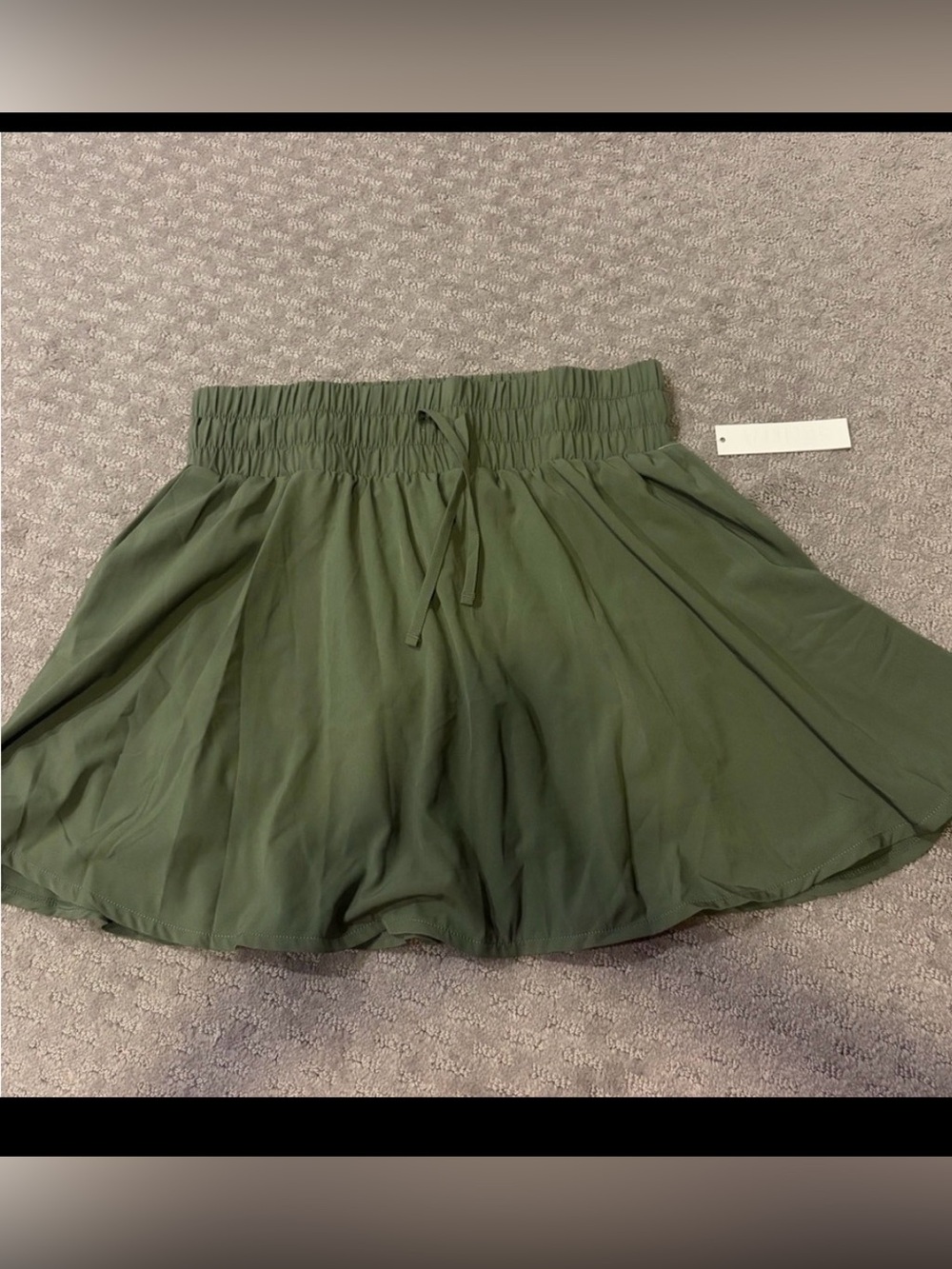 Senita Athletics Olive Green Athletic Skort